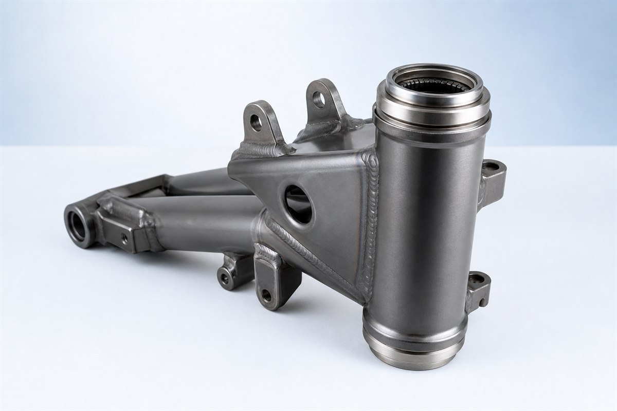 Precision steering tube head for two-wheeler frame assembly