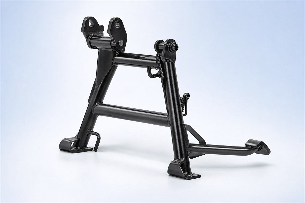 Heavy-duty powder-coated two-wheeler center stand