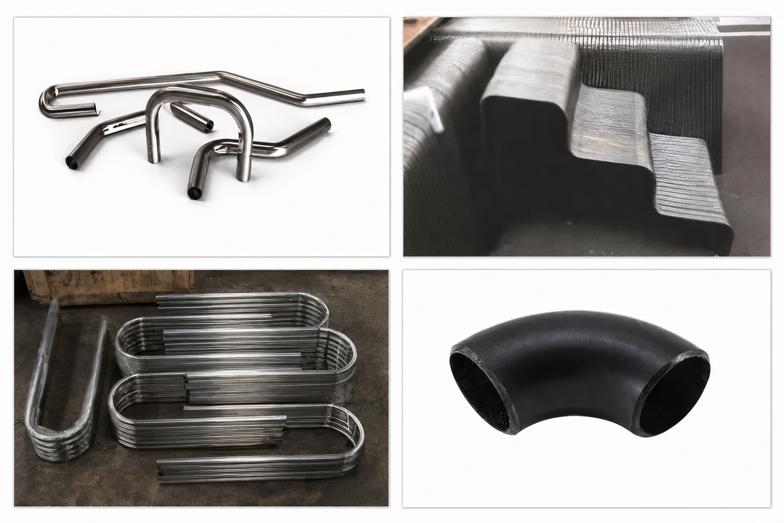 Four additional tube bend products arranged in a two-by-two composition